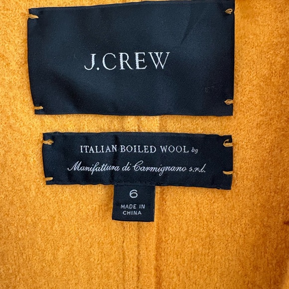 J.Crew Women's Yellow/Mustard/Gold Daphne Top Coat - Picture 3 of 3